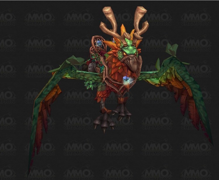 魔兽新一轮战友招募奖励:翡翠角鹰兽坐骑预览