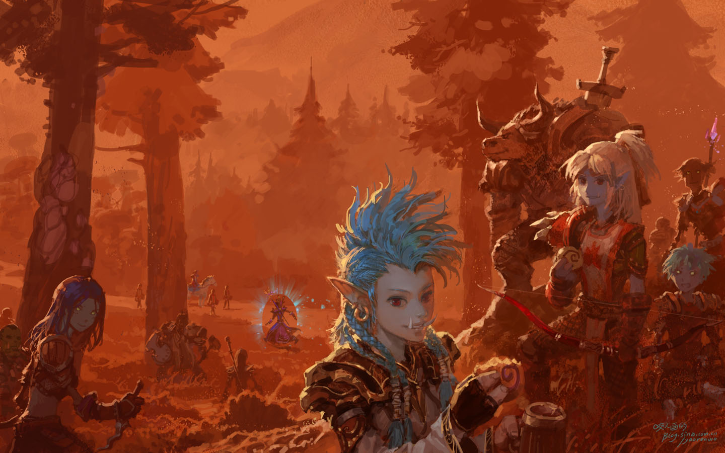 咬人画的新作:魔兽世界的记忆——血木猎弓